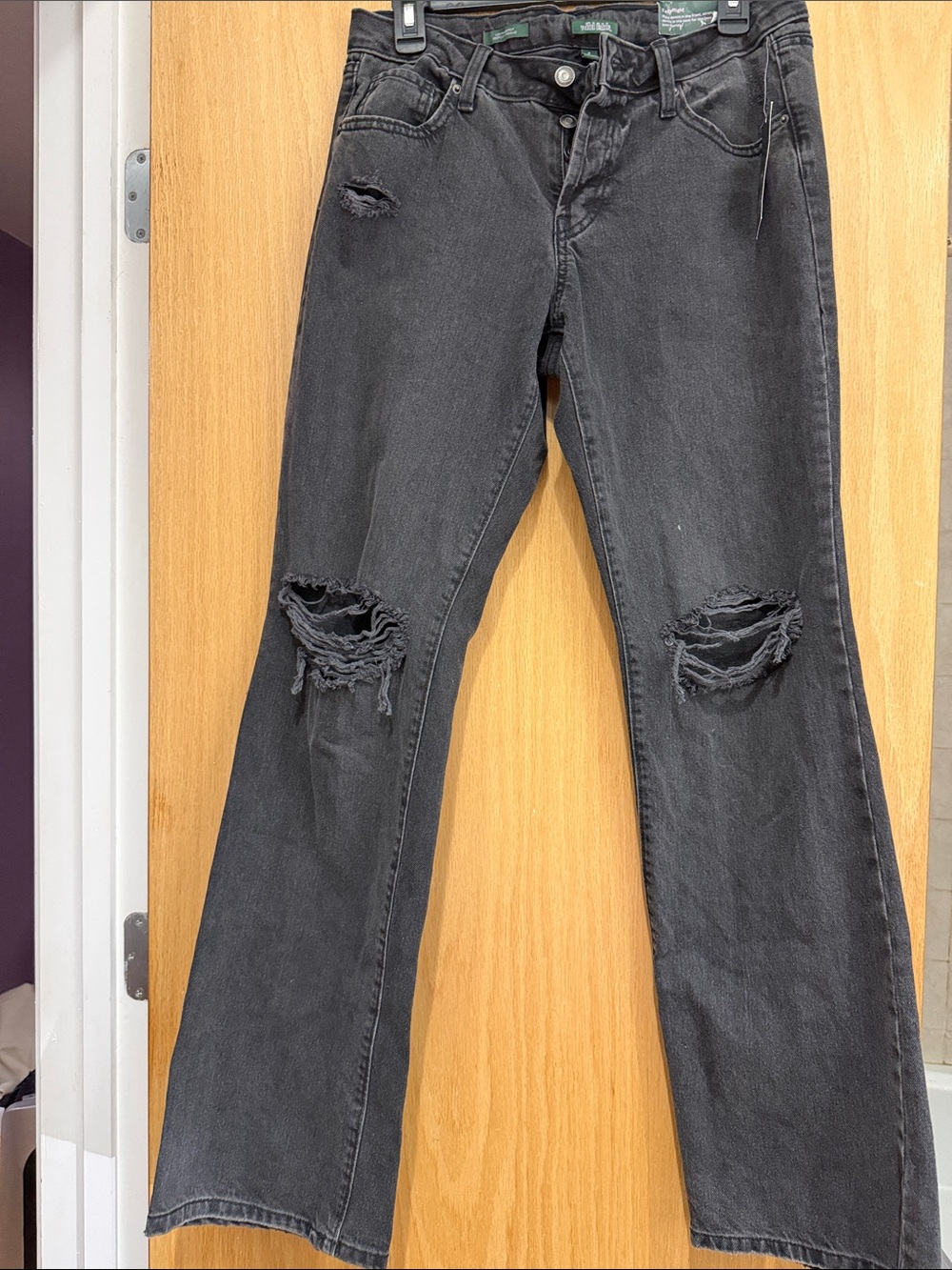 wild fable Black Distressed Flared Jeans